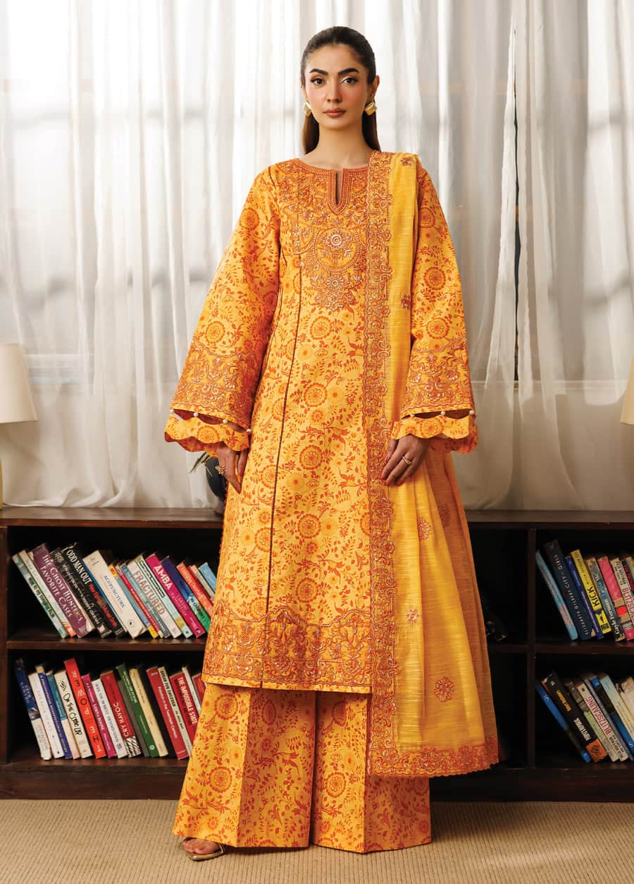Leila by MAHNUR Unstitched Embriodered 3Pcs 