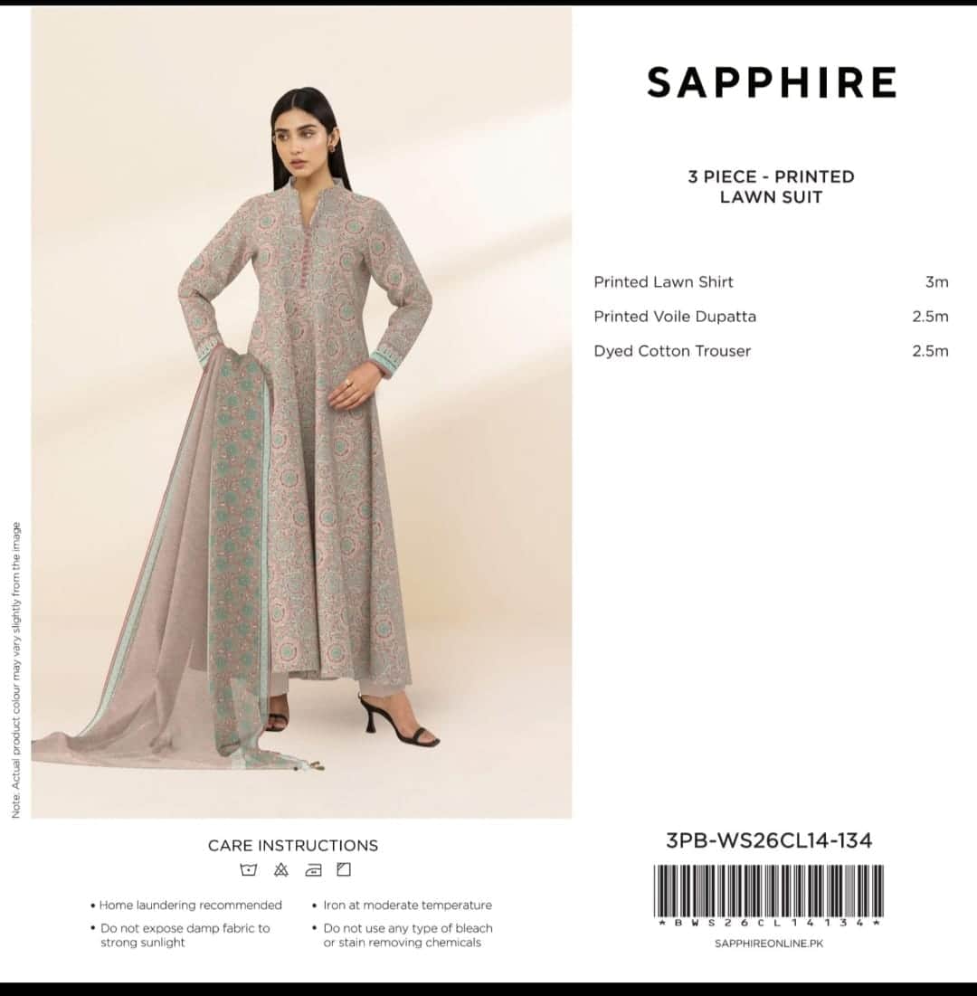 SAPPHIRE 3PB-WS26CL14-134 Unstitched Collection