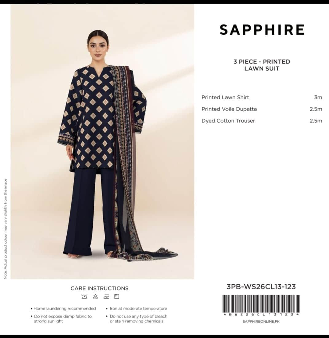 SAPPHIRE 3PB-WS26CL13-123 Unstitched Collection
